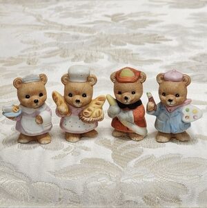 Homco 8820 Set of 4 Career Bears